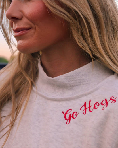 Go Hogs Mock Neck Sweatshirt