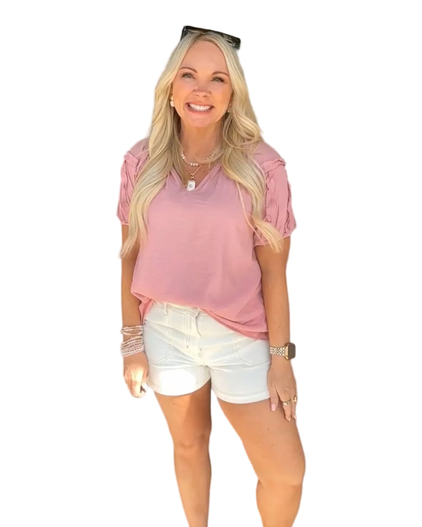 Rosewater Ruffle Top