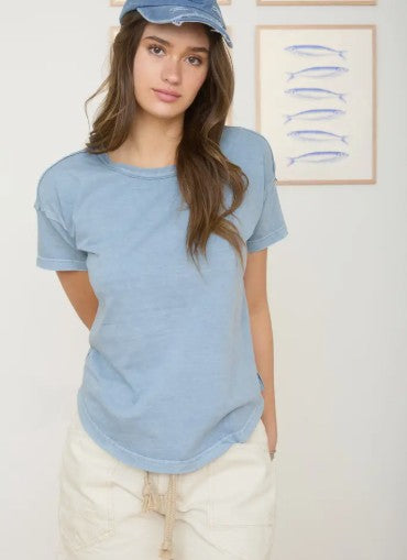The Breezy Crew Tee - Blue