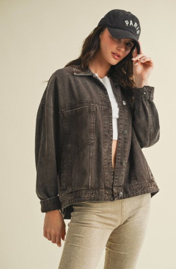 The Slate Denim Jacket - Black