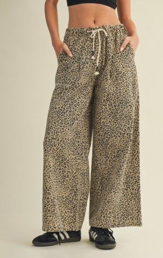 Spotted Print Drawstring Trouser