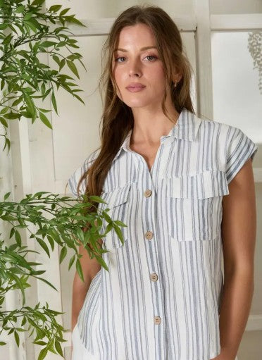 Studio Stripe Button Down