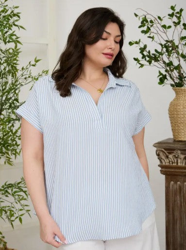Wren Stripe Top - Blue