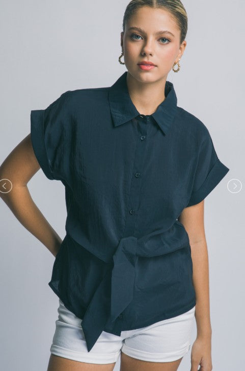 Tied & True Blouse - Black