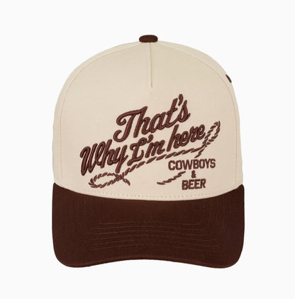 That's Why I'm Here Trucker Hat