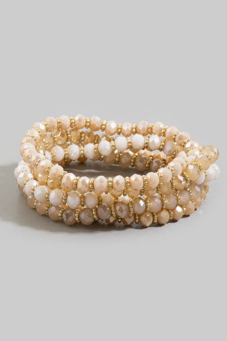 Polished Petal Bracelet Stack