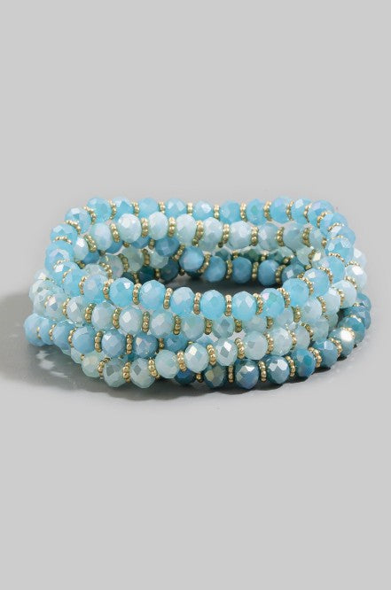 Polished Petal Bracelet Stack