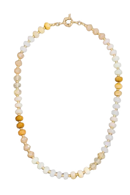 Round Stone Beaded Necklace