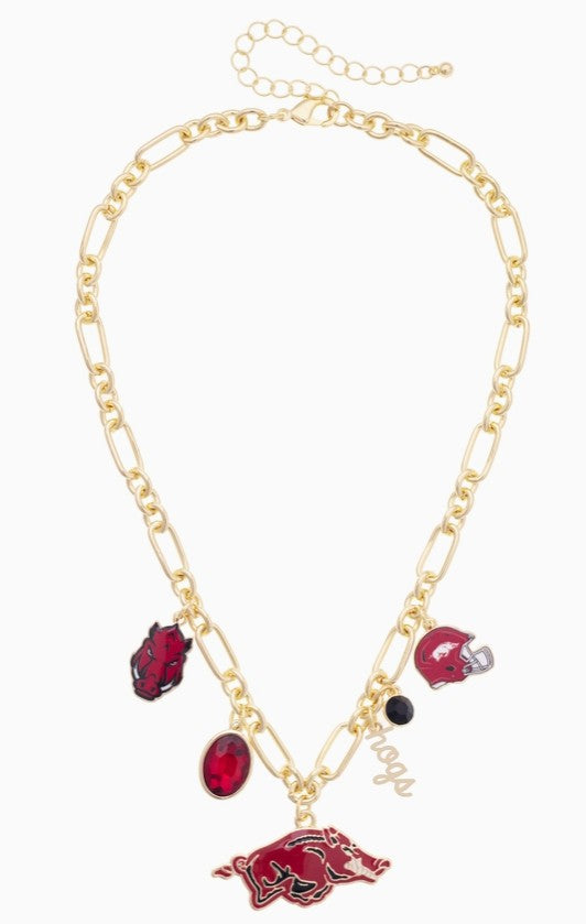 Arkansas Razorbacks Gameday Charm Necklace