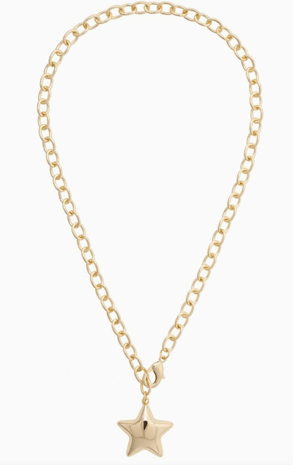 Golden Star Pendant Necklace