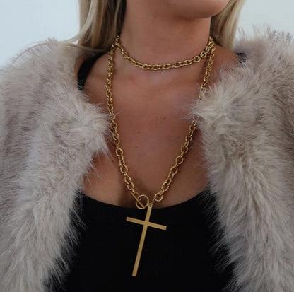 Wrap Around Cross Necklace