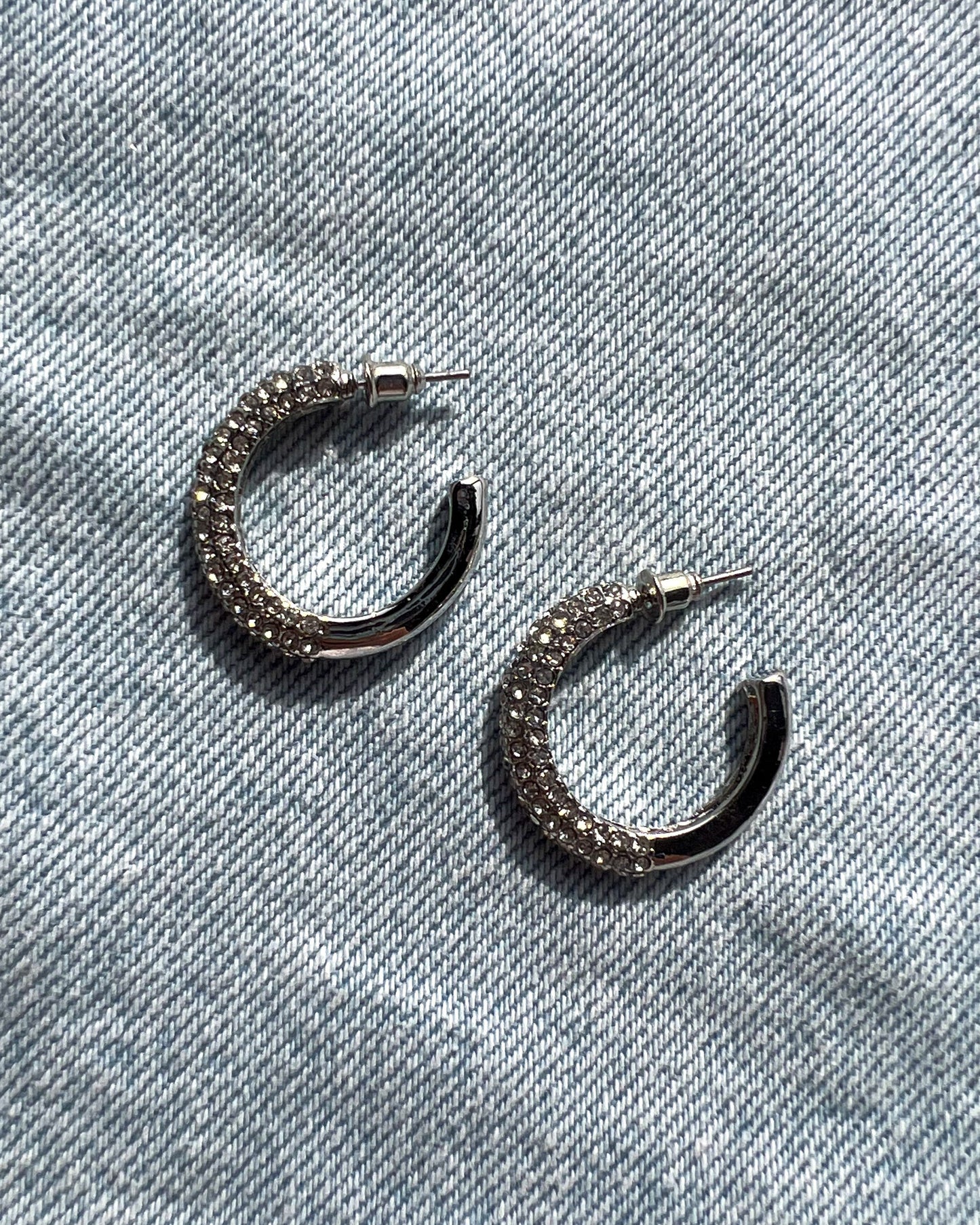 Midnight Sparkle Hoop Earrings