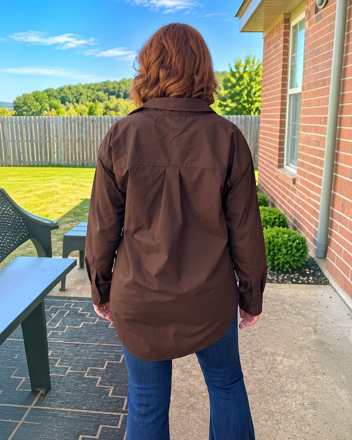 Boyfriend Button Down - Chocolate