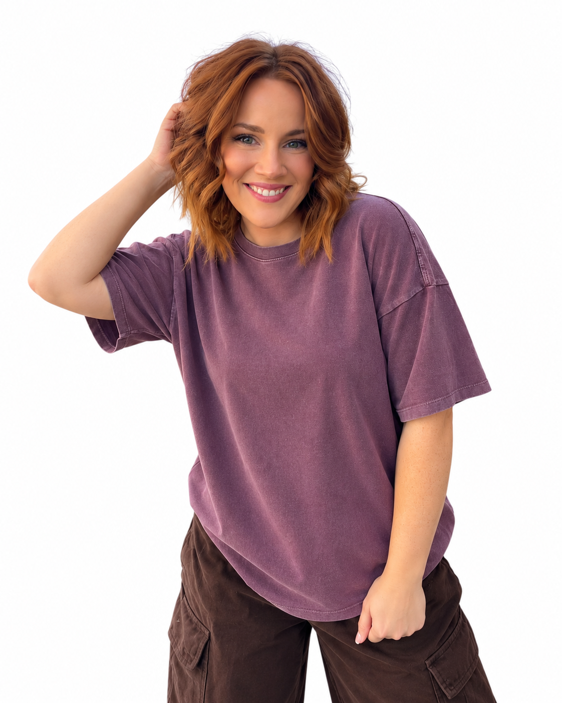 Washed Away Tee - Dark Cherry