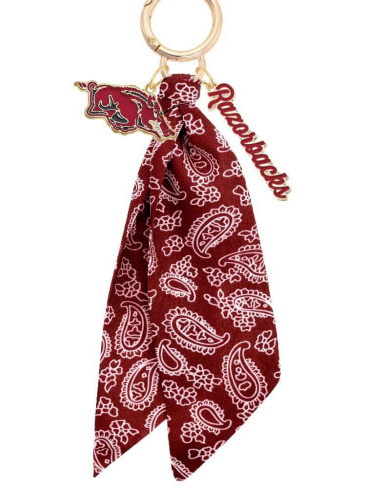 Razorback Spirit Bandana Keychain