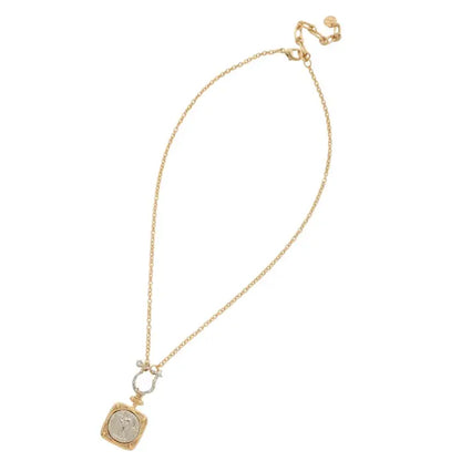 Gilded Frame Medallion Necklace