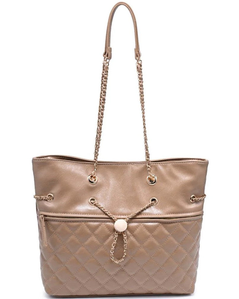 Chic Quilted Chain Tote