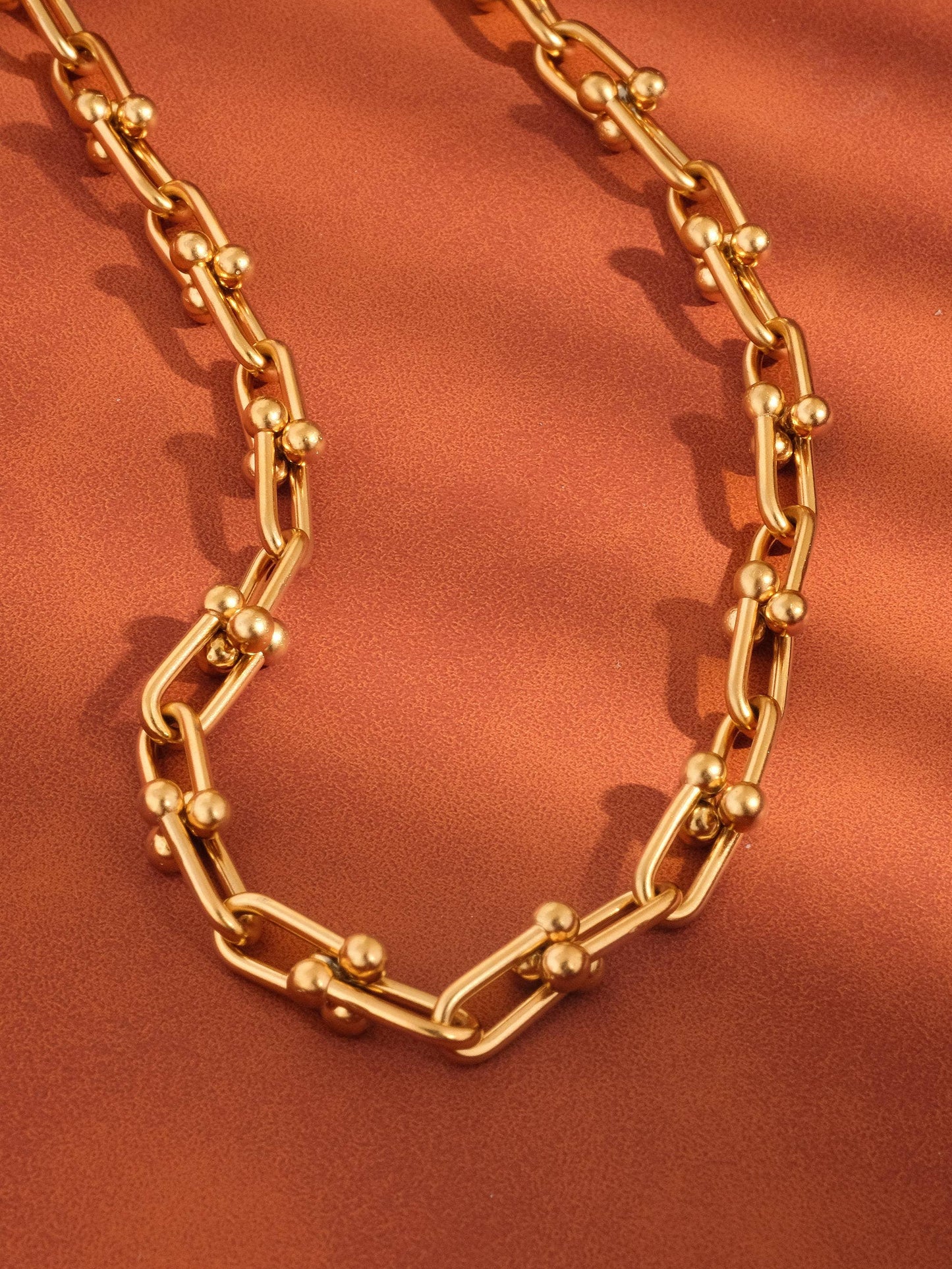 Amber Link Necklace