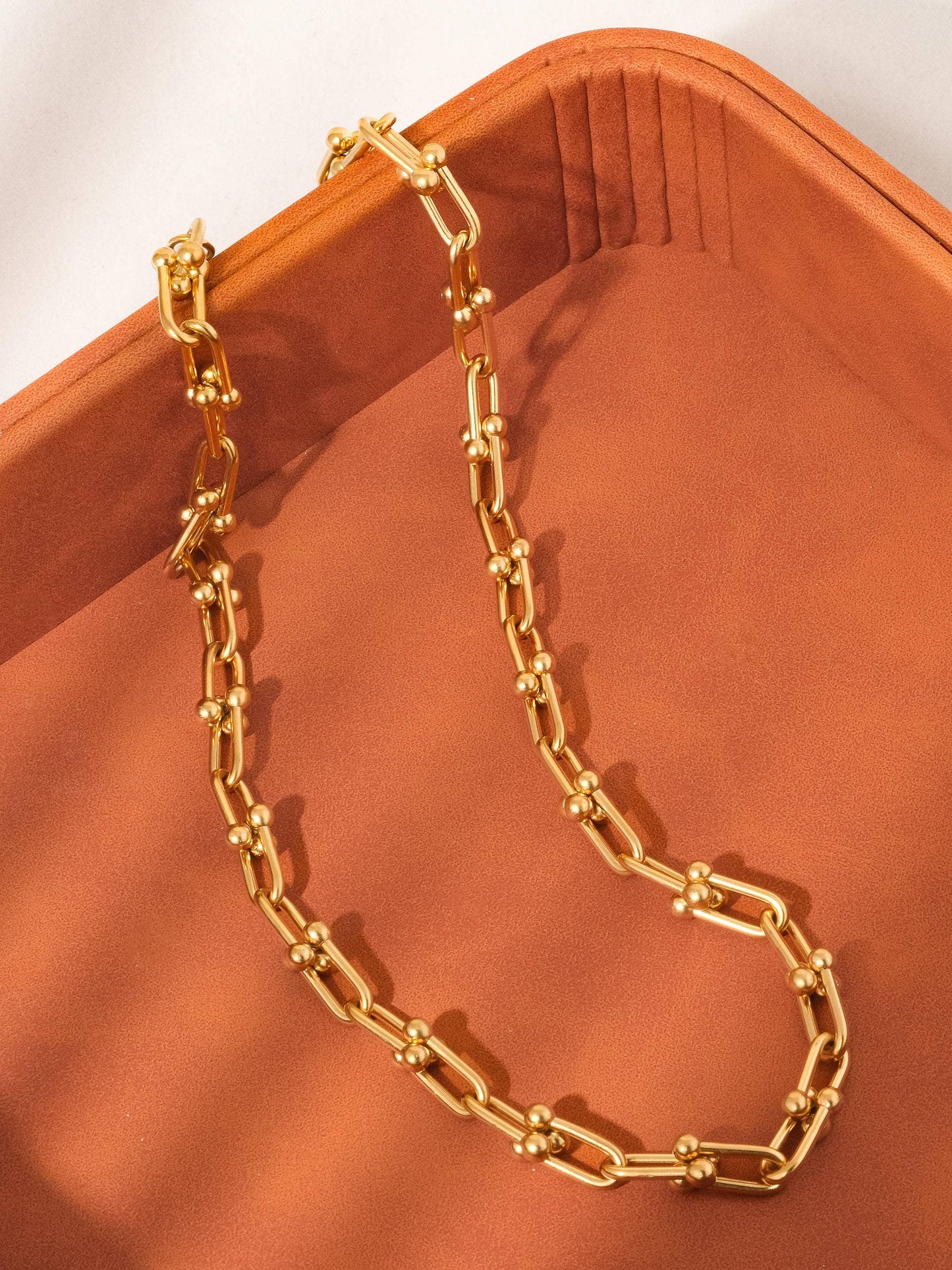 Amber Link Necklace