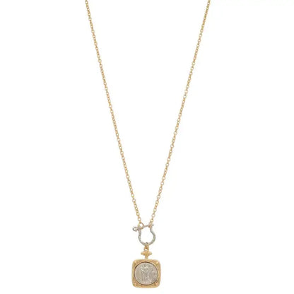 Gilded Frame Medallion Necklace