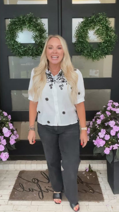 Floral Noir Blouse