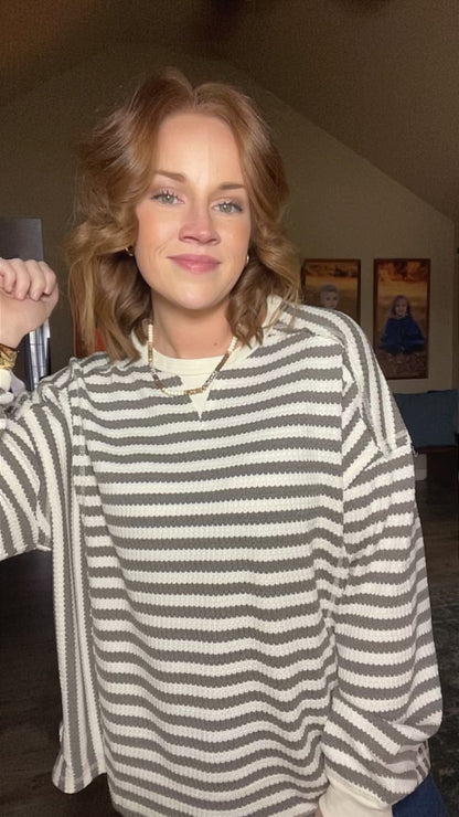Ellis Stripe Waffle Knit