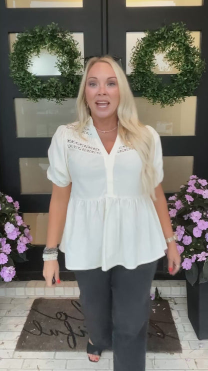 Sky Breeze Peplum Top