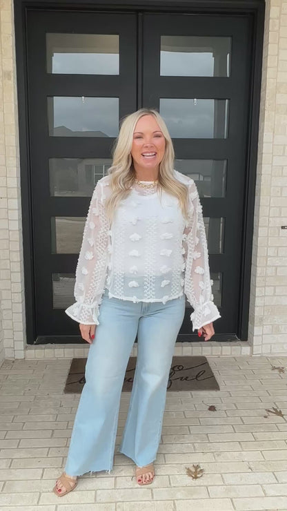 Ivory Petal Lace Blouse