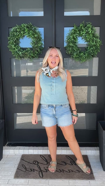 Easy Day High Rise Denim Shorts
