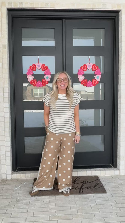 The Dot & Drift Wide-Leg Pants - Tan