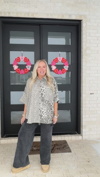 Refined Leopard Button Down