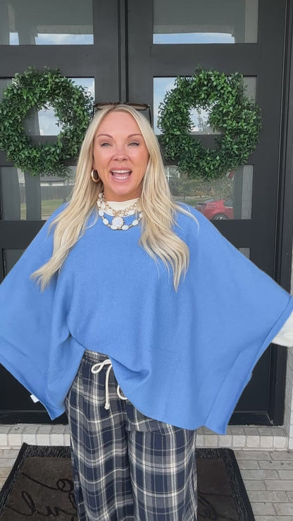 Free & Easy Knit Top - Blue