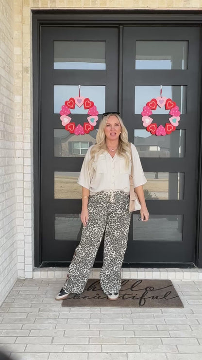 Wildcard Leopard Track Pants