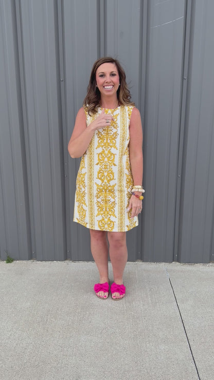 Golden Hour Mini Shift Dress