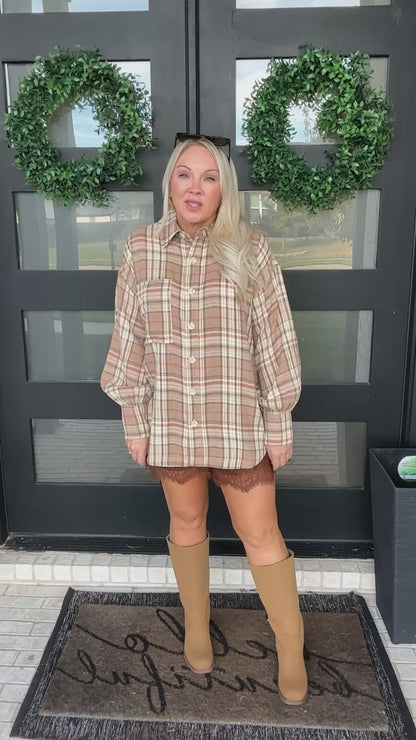 Well Plaid Button Down - Beige