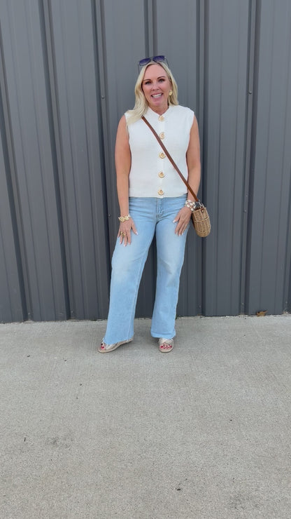 The Amalfi Button Knit Vest