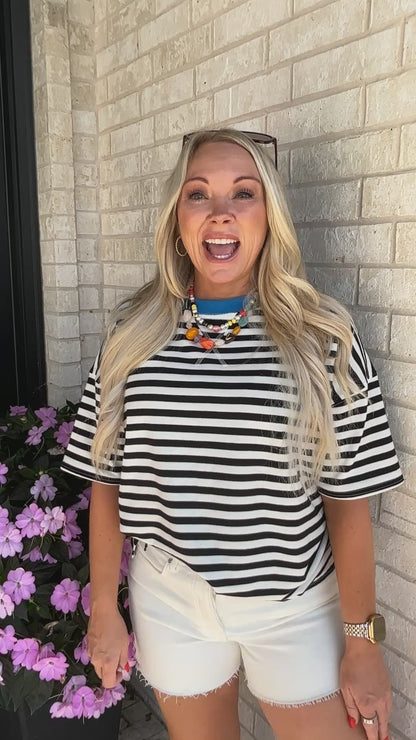 Color Pop Stripe Tee