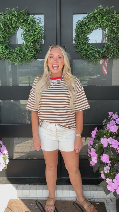 Color Pop Stripe Tee