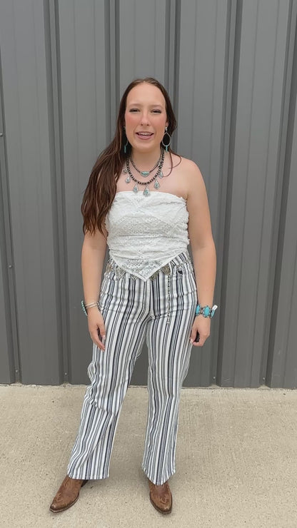 Boho Lace Crochet Cropped Top - White