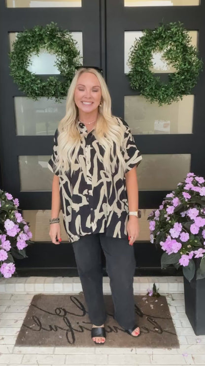 Driftwood Print Blouse
