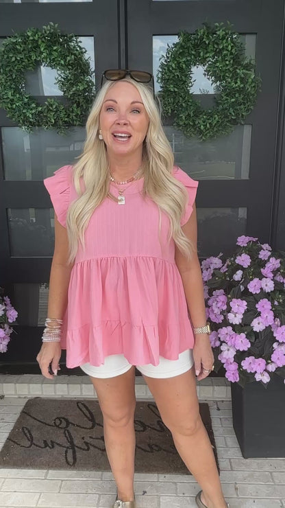 Rosewater Ruffle Top