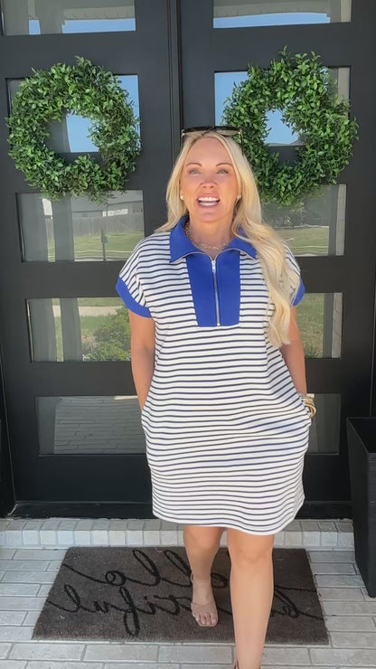 Out of Office Stripe Knit Dress