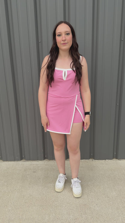 Courtside Contrast Trim Dress