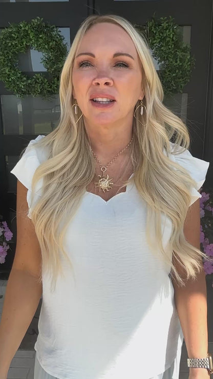 Ocean Air Flutter Blouse