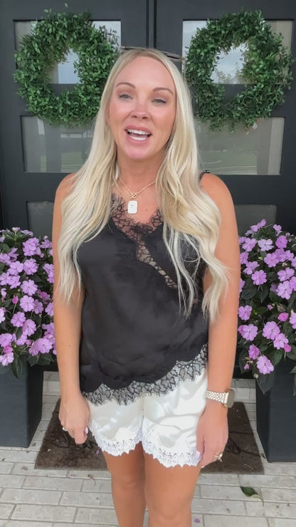 Soft Details Lace Overlay Top