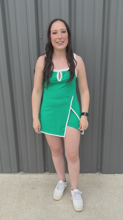 Courtside Contrast Trim Dress