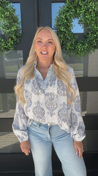 Bluebell Coast Paisley Blouse